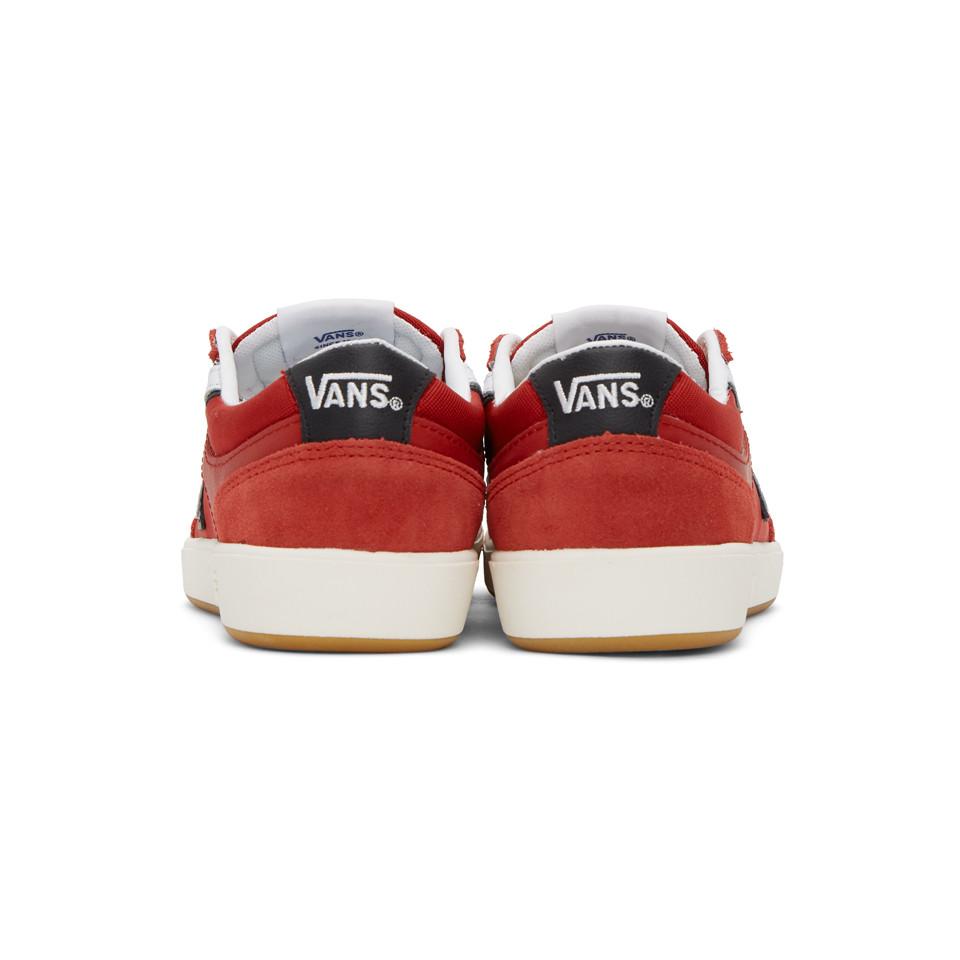 vans red suede shoes