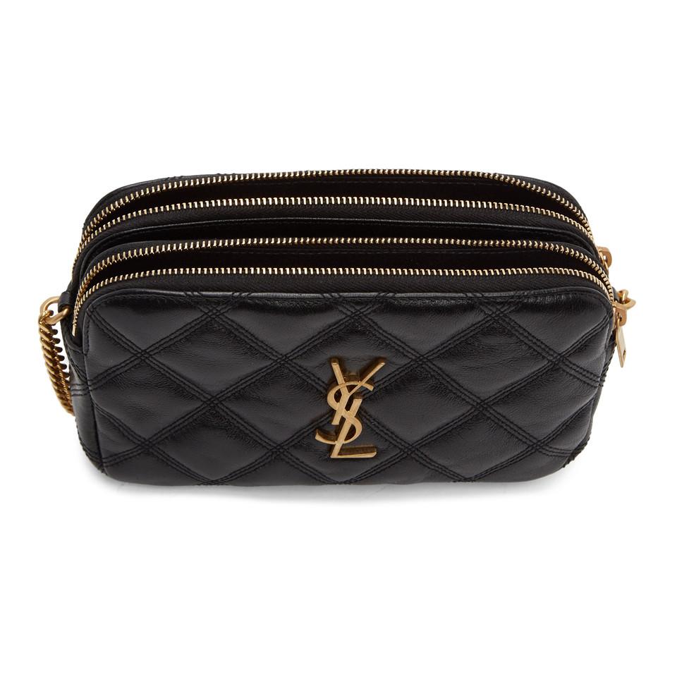 Saint Laurent Black Quilted Becky Camera Bag IUCN Water