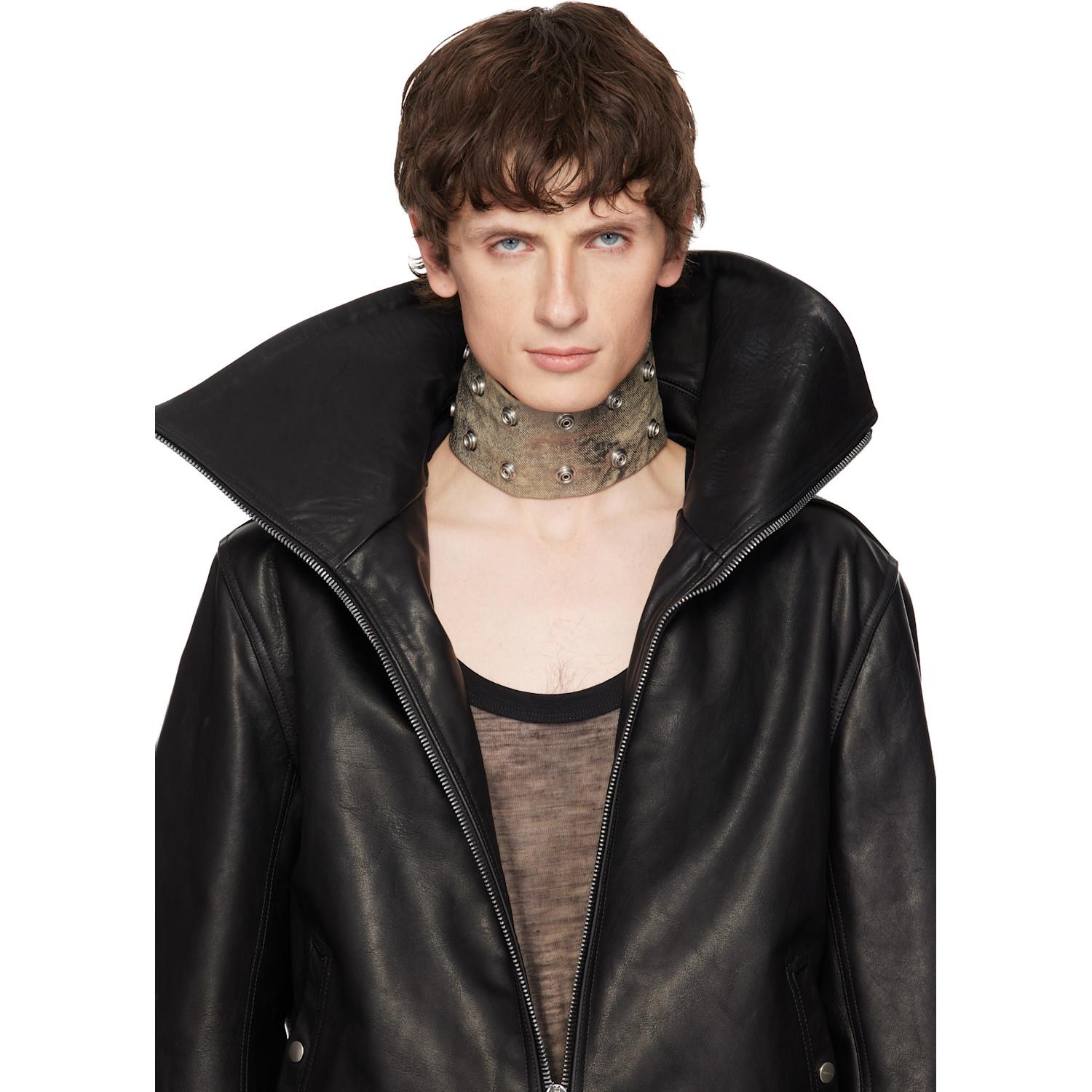Rick Owens Concordians Strobe Neck Band Choker in Black for Men | Lyst