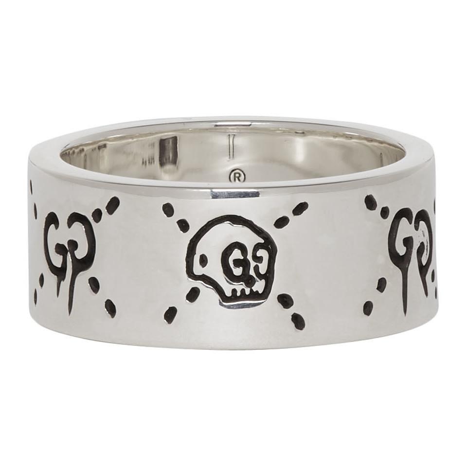 gucci ring silver mens