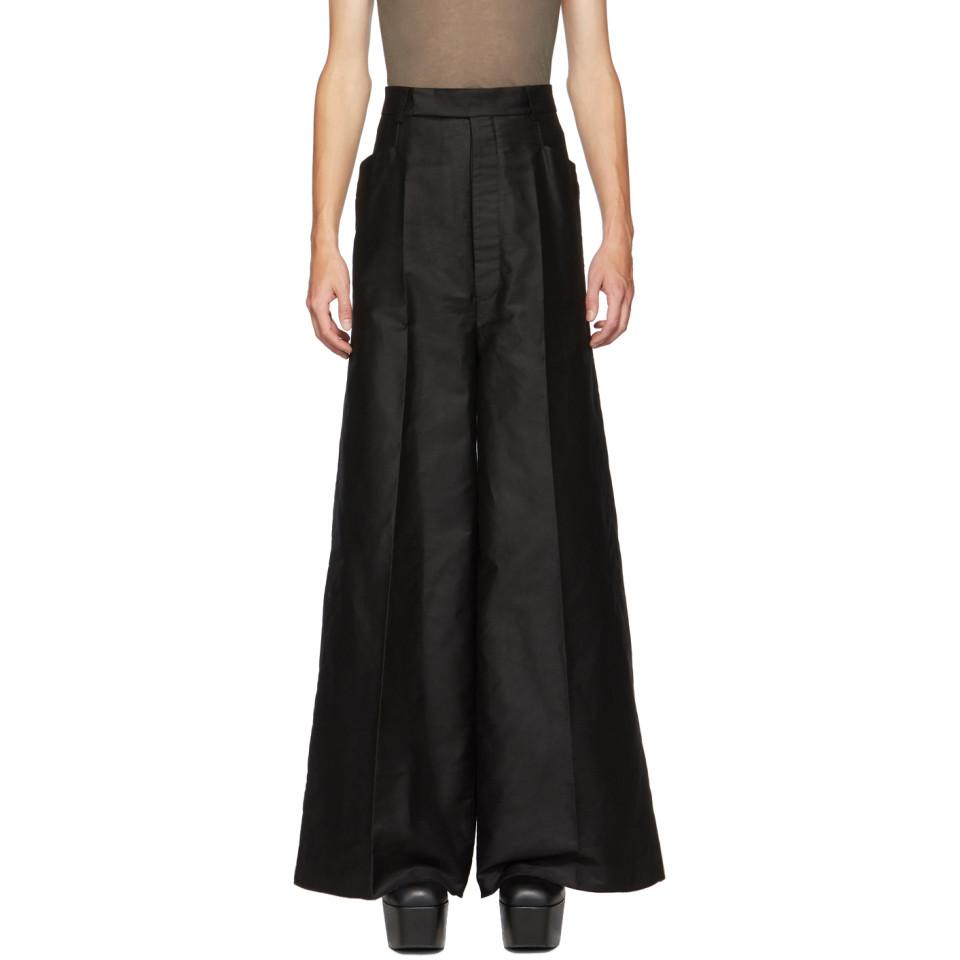 Black Oversized Larry Trousers for Men 