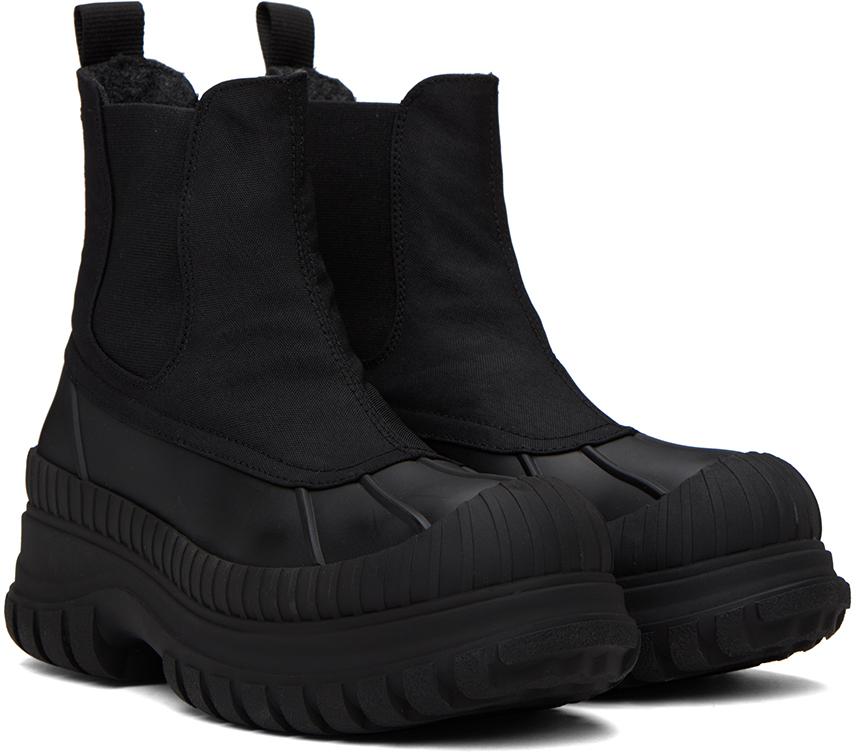 Ganni レディース ブラック Outdoor チェルシーブーツ ブーツ