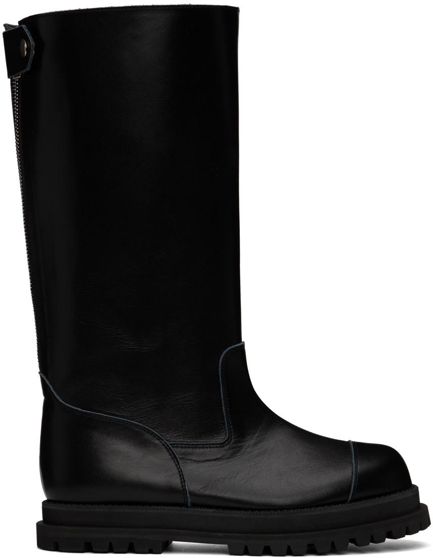 Tao Comme Des Gar ons Heel Zip Boots in Black Lyst UK