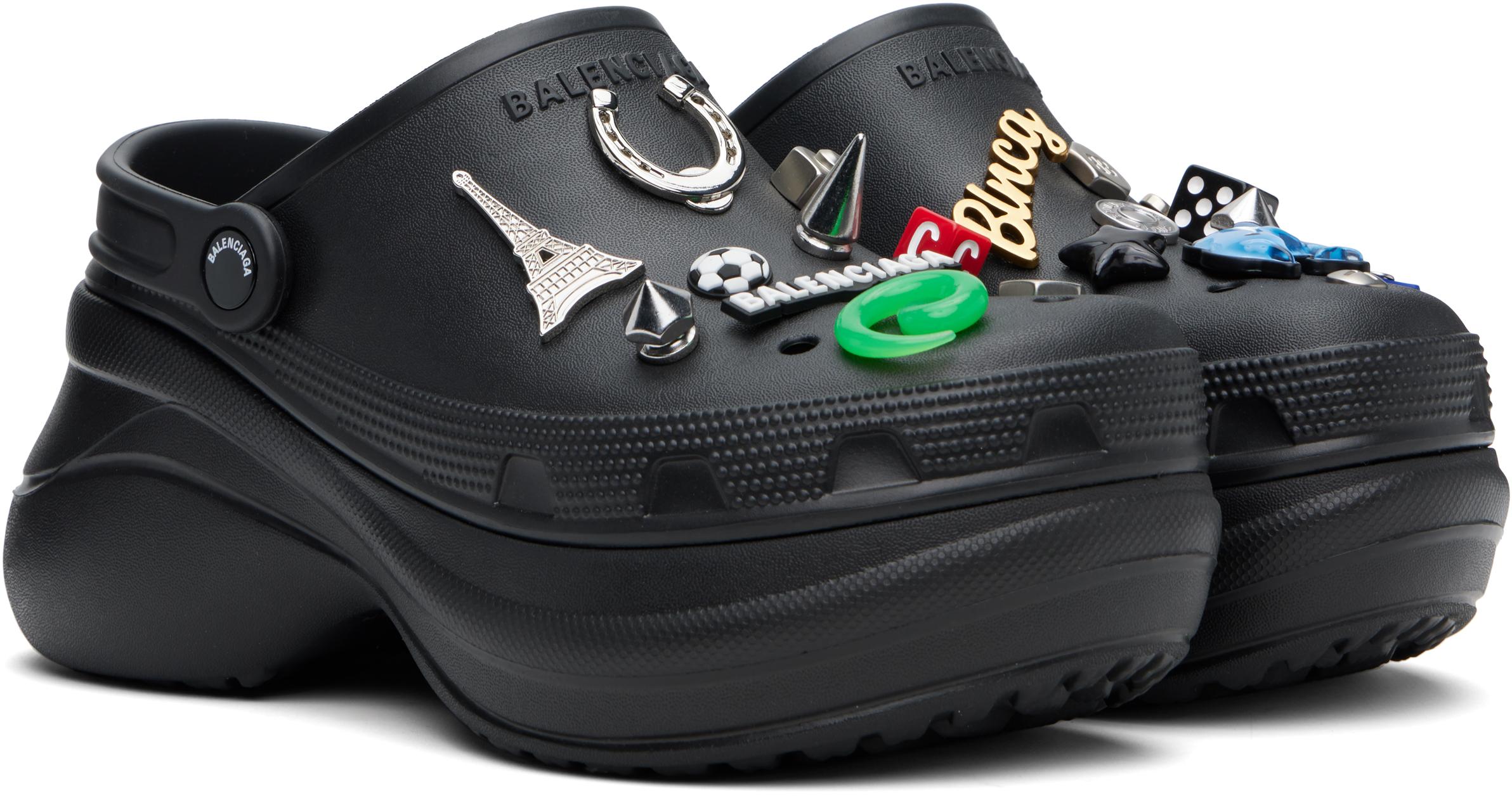 Balenciaga Crocs Edition Jibbitz Mules in Black for Men | Lyst