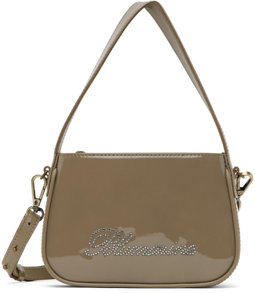 Blumarine レディース メタリック トープ スモール ラインストーン 