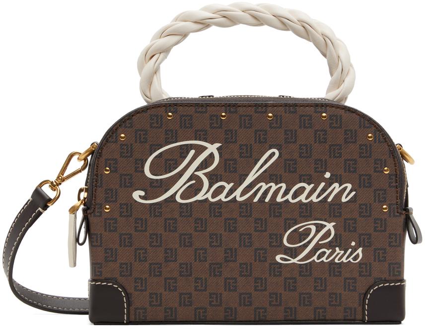 Balmain レディース ブラック ブラウン モノグラム メイクアップ 