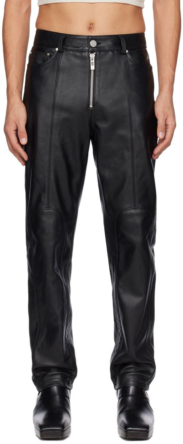 Han Kjobenhavn Cutline Zip Leather Pants in Black for Men | Lyst