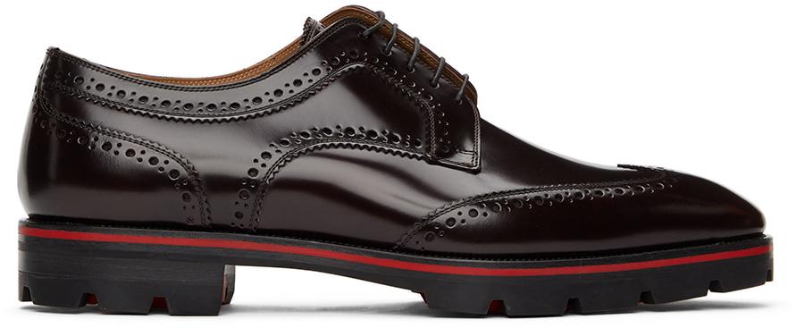 Christian Louboutin Laurlaf Chunky-soled Leather Brogues in Black Men - Lyst