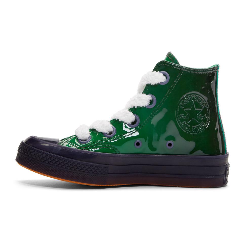 JW Anderson Leather Green Converse Edition Patent Chuck Taylor 70 Toy Hi  Sneakers | Lyst Australia