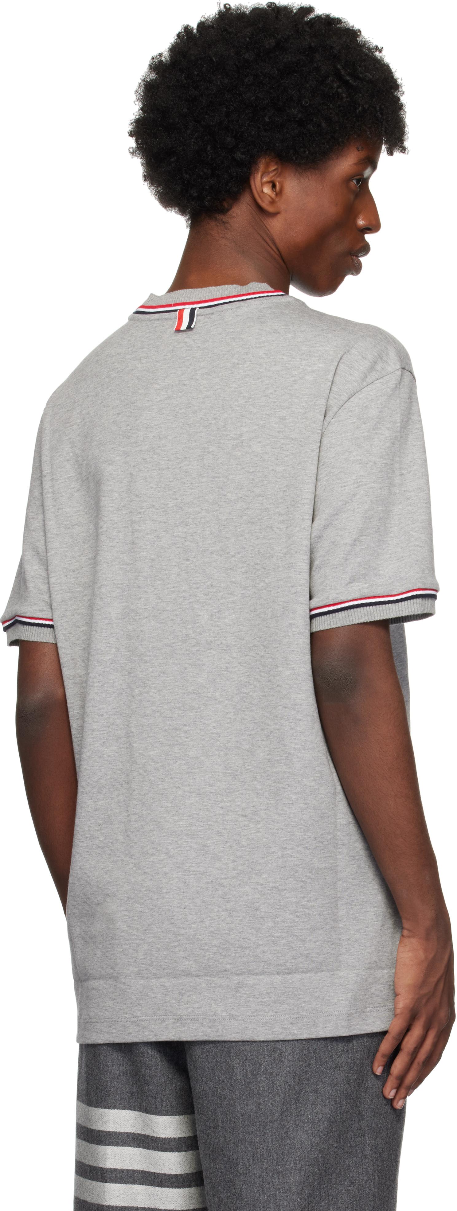 Thom Browne Thom E Cotton Milano Stripe T-shirt in Black for