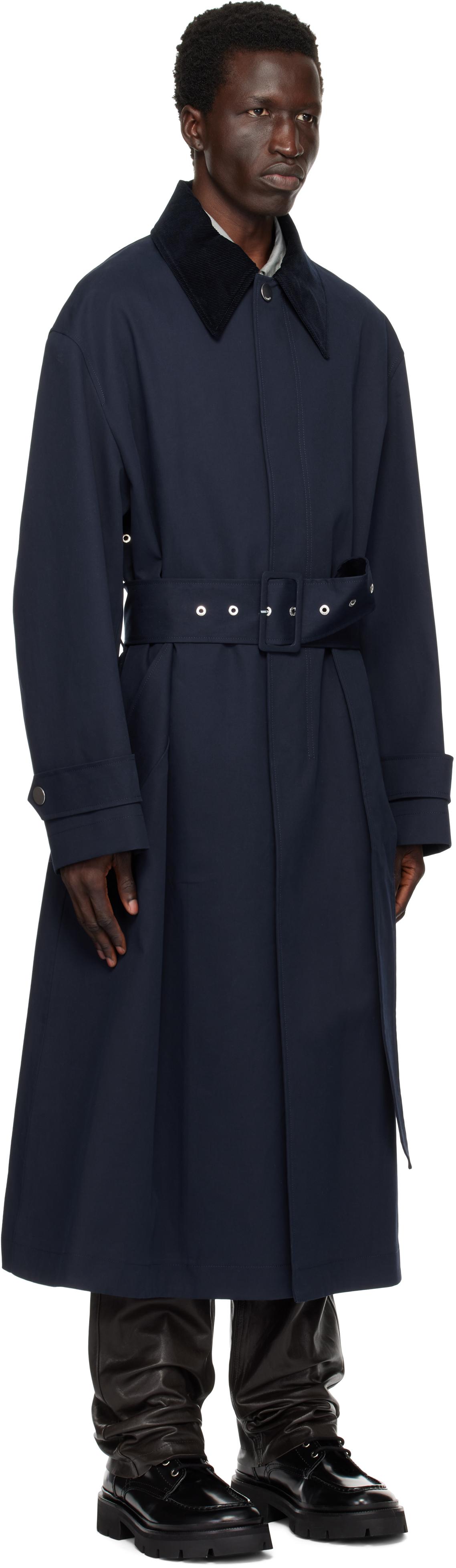 mens black mac trench coat