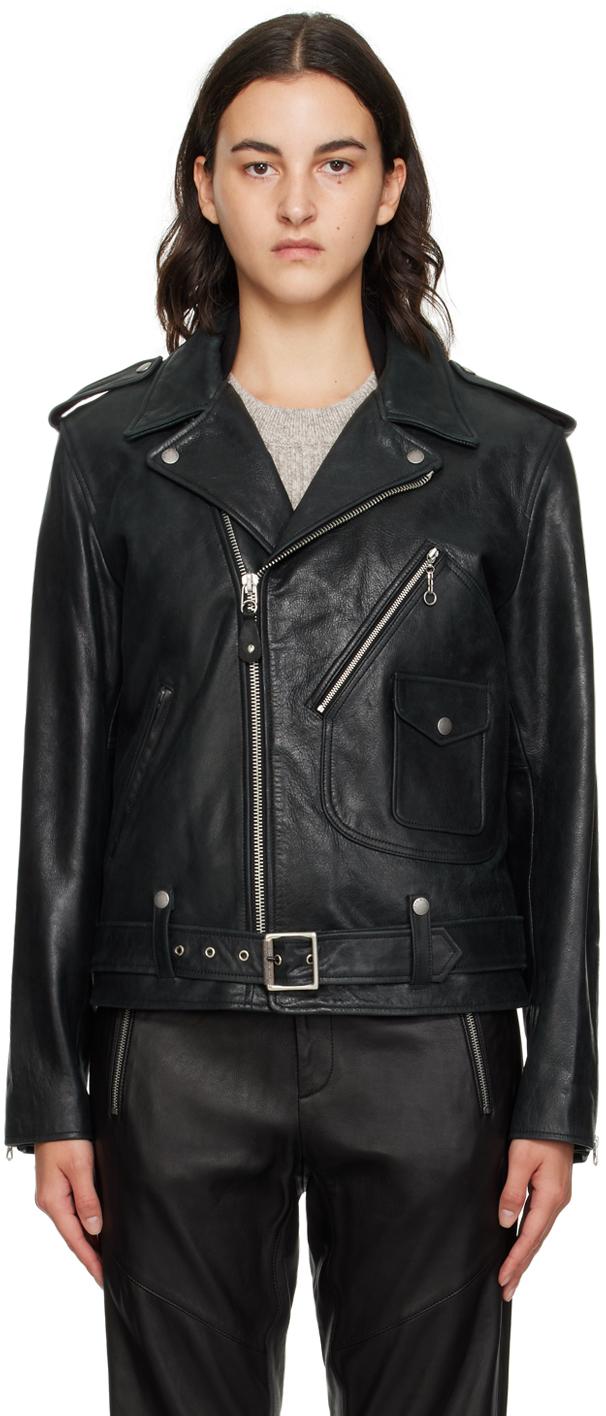 【関税込み】rag & bone ブラック Debbie レザージャケット Black Debbie Leather Jacket by rag & bone on Sale