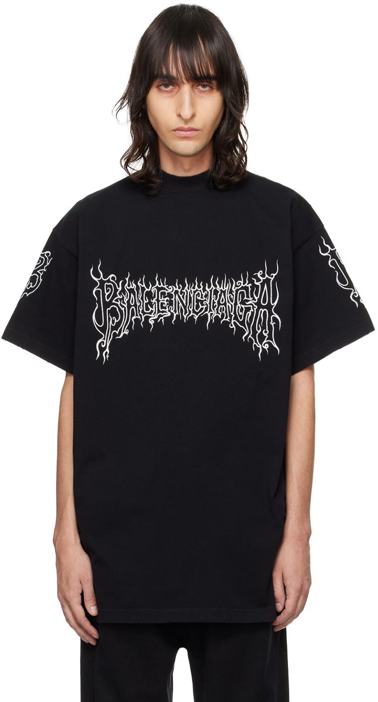 Balenciaga Darkwave Cotton T-Shirt in Black for Men | Lyst