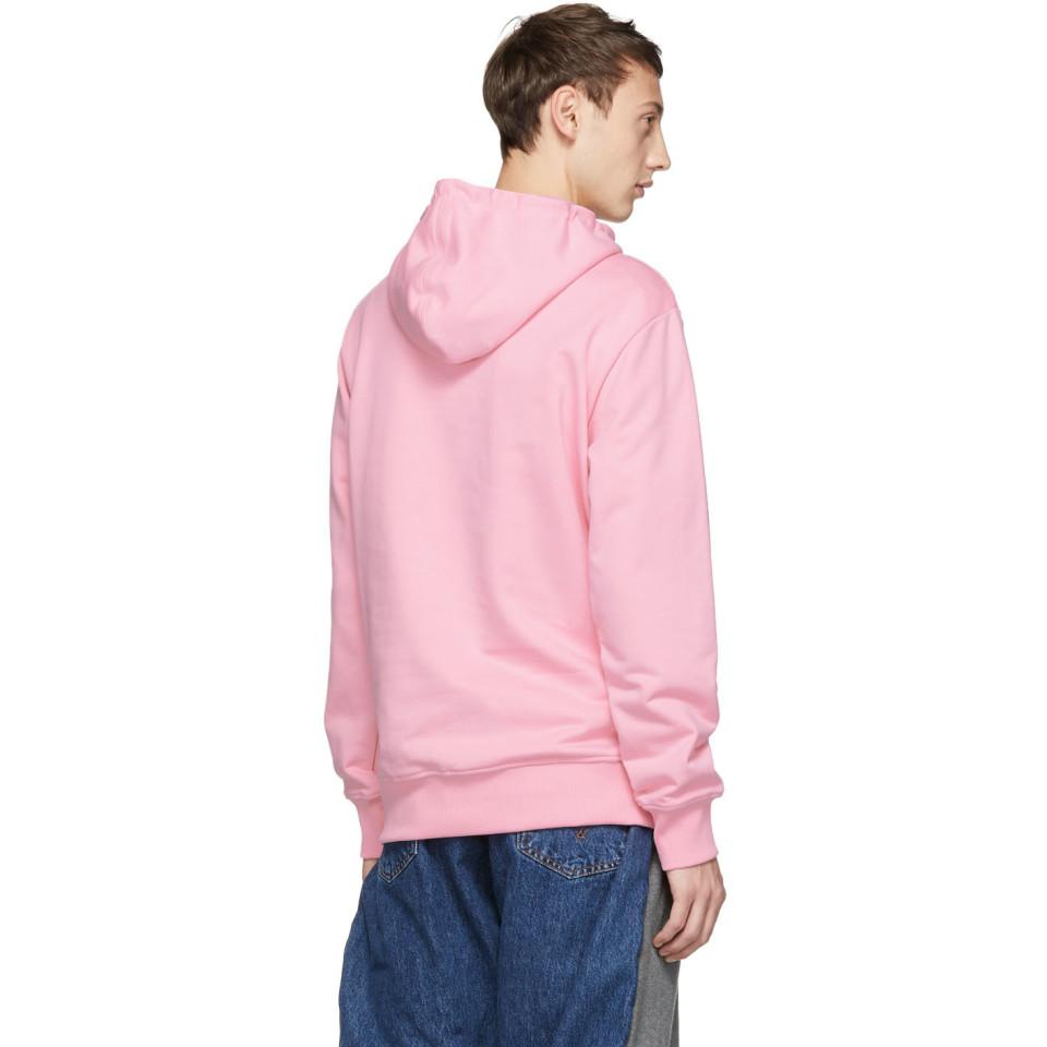 pink helmut lang hoodie