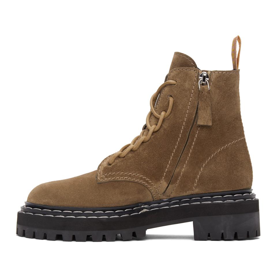 proenza schouler suede combat boots