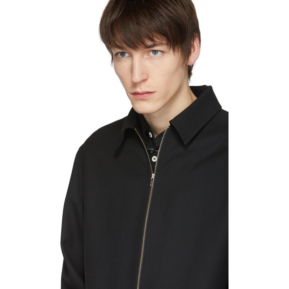 Lemaire Black Wool Zip Jacket for Men | Lyst Lemaire Black Wool Zip Jacket for Men | Lyst