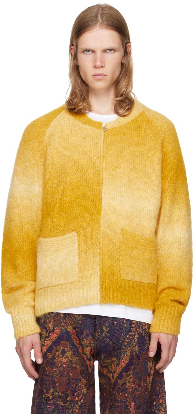 sunflower メンズ イエロー Ombre カーディガン セーター & ニット