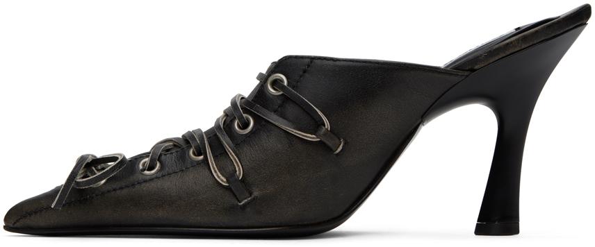 Acne Studios レースアップ ミュール ブラック | Lyst