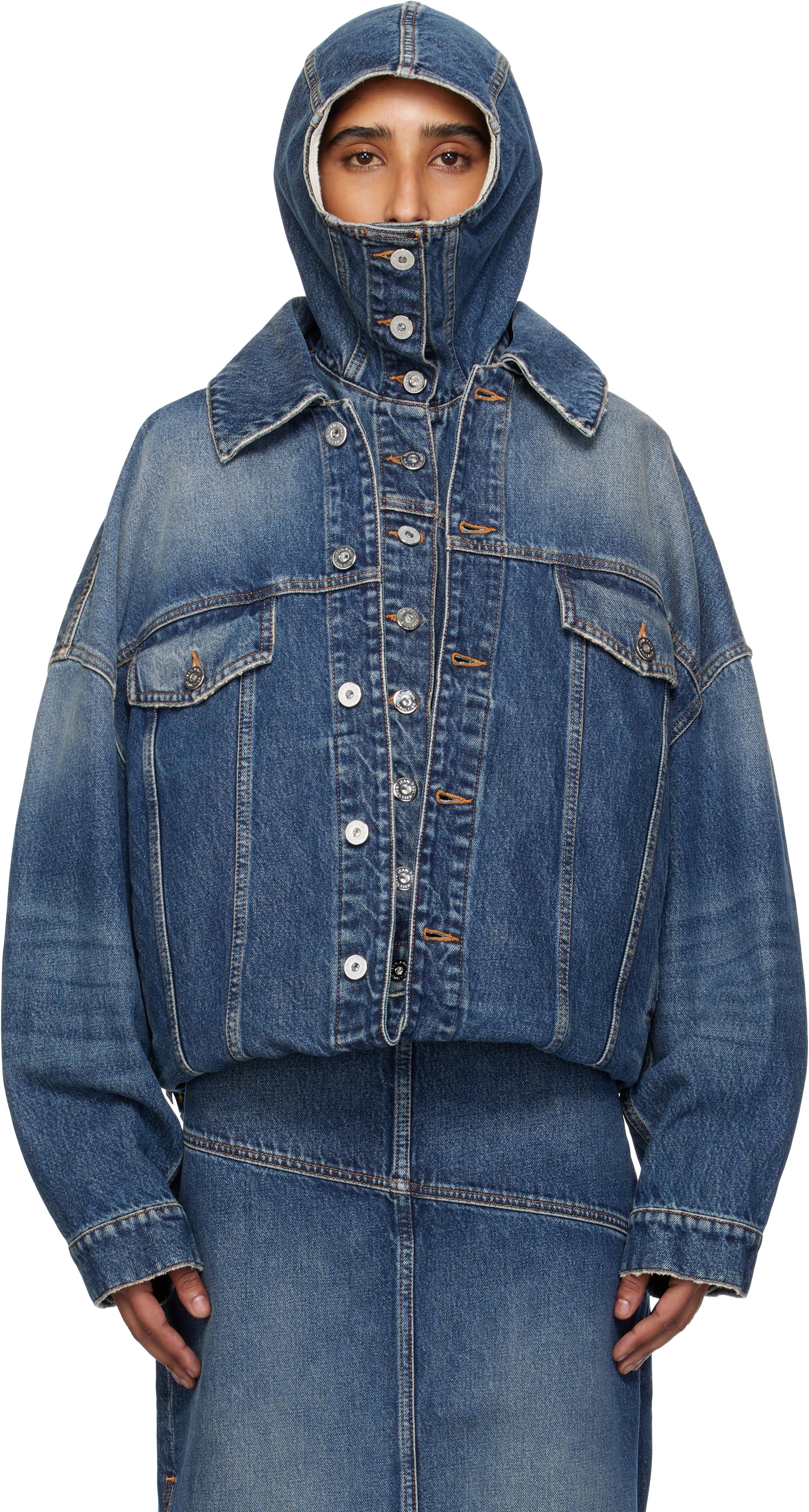 Jean Paul Gaultier 'The Double' Denim Jacket in Blue | Lyst