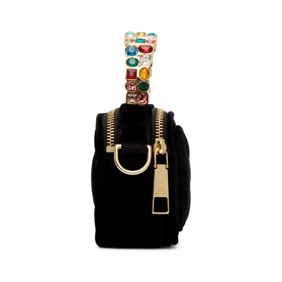 Marc Jacobs The Snapshot Velvet Gem Bag in Black Lyst