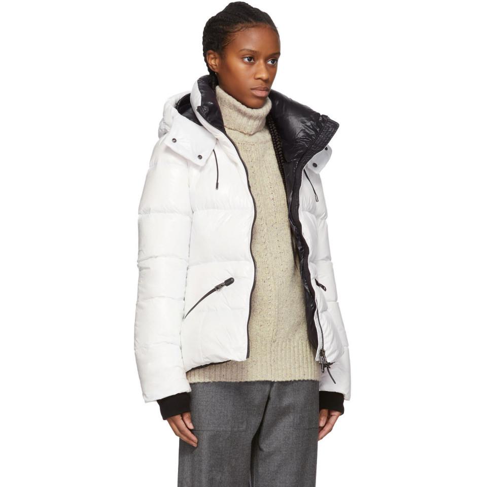 Mackage Synthetic Madalyn Down Jacket With Removable Hood In Off White -  Women | Lyst