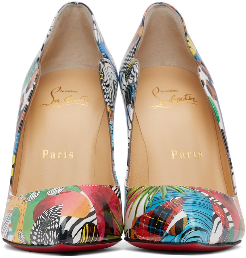 Christian Louboutin Leather Multicolor Hot Chick 100 Heel - Lyst