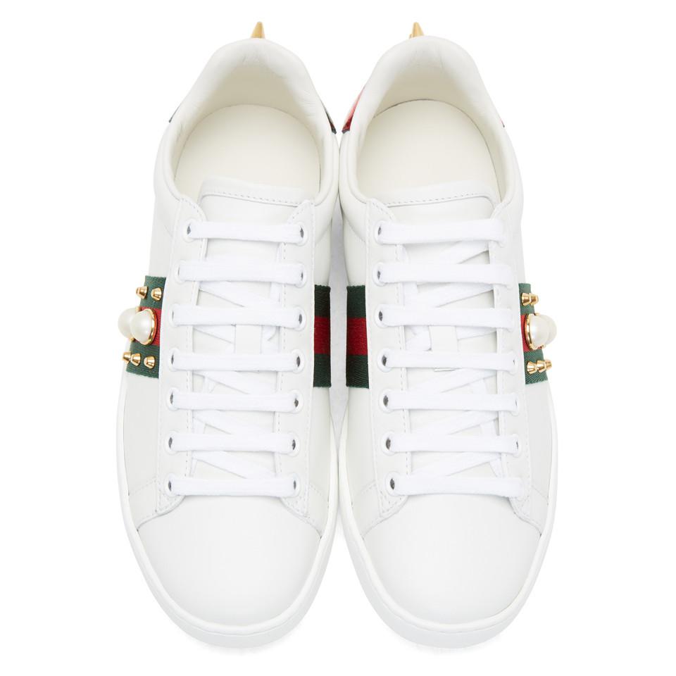 gucci pearl sneakers