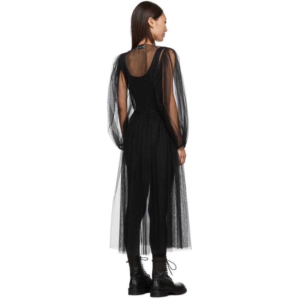 Molly Goddard Synthetic Black Bronwyn Dress - Lyst