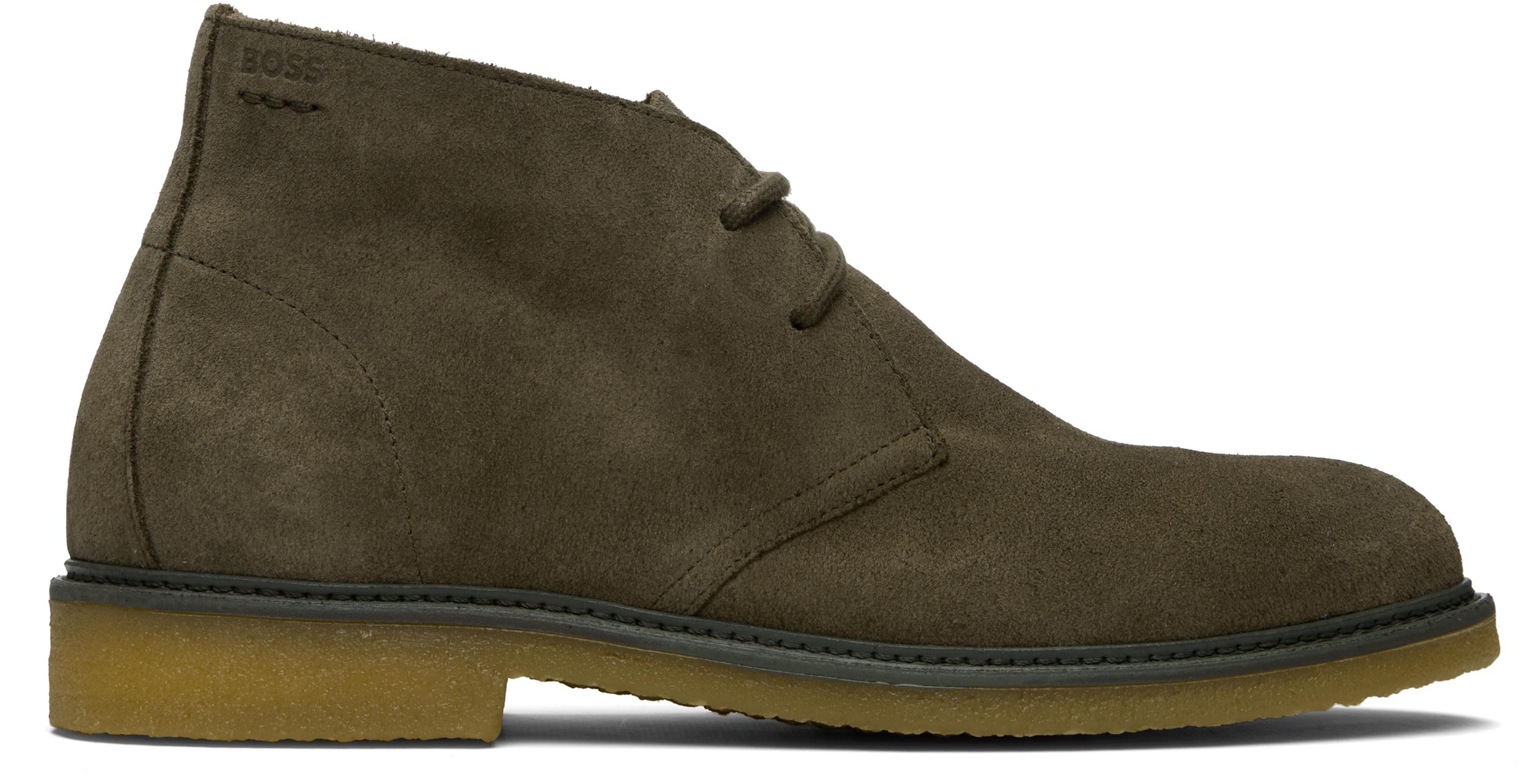 Clarks Men\'s Dark Olive Green Chukka Boots Desert Coal Boot | MJ Footwear main image 2