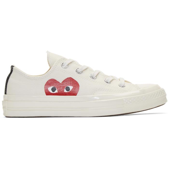 comme des garçons play black converse edition half heart chuck 70 high sneakers