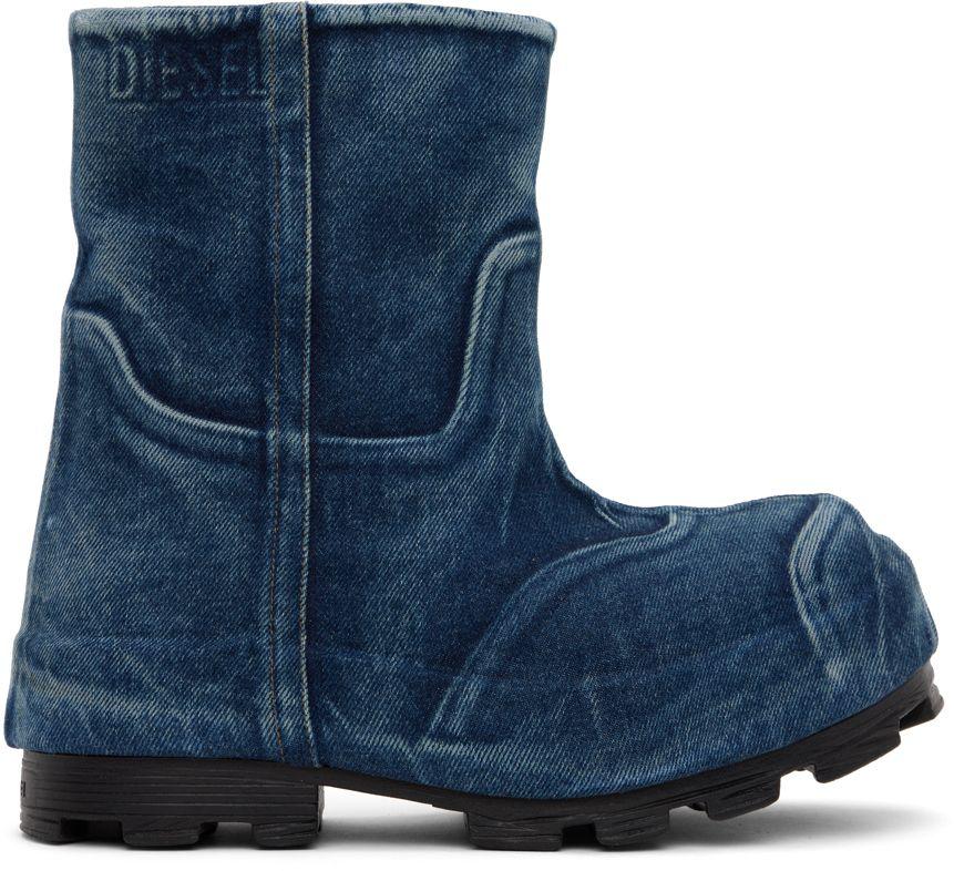 DIESEL Blue D-hammer Ch Md Denim Ankle Boots for Men | Lyst DIESEL Blue D-hammer Ch Md Denim Ankle Boots for Men | Lyst