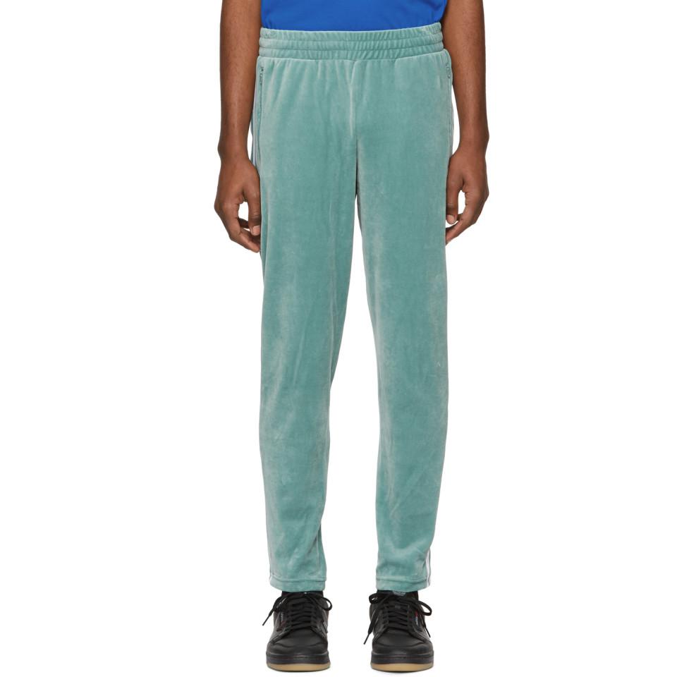 adidas Originals Green Velour Cozy Lounge Pants for Men - Lyst