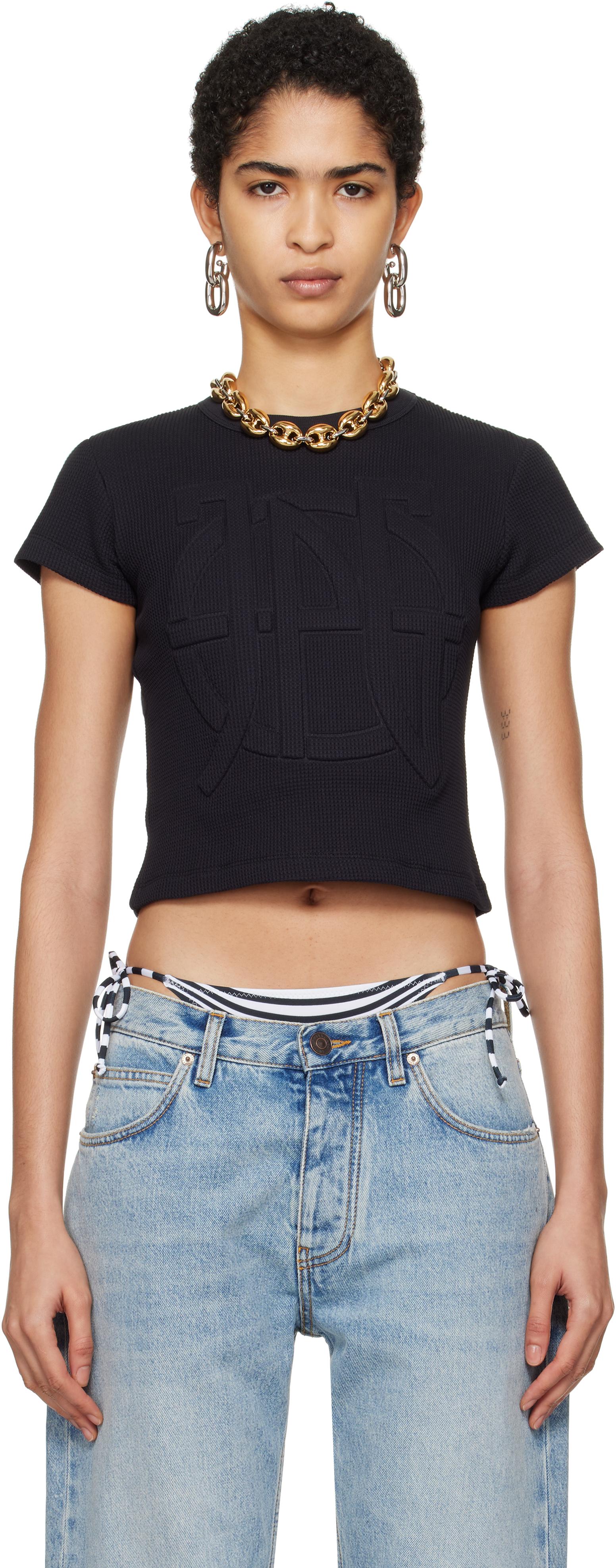 Jean Paul Gaultier レディース ブラック The Jpg Tシャツ トップス