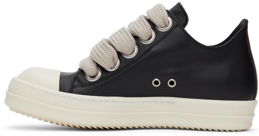 Rick Owens Black Jumbo Lace Low Sneakers Rick Owens