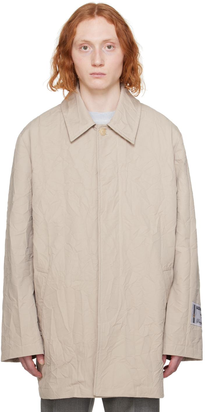 Acne Studios メンズ ナチュラル クリンクル トレンチコート コート