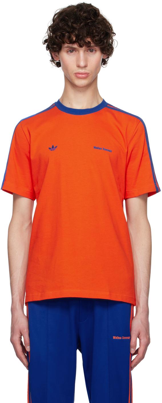 adidas wales Bonner XL Tシャツ オレンジ x Wales Bonner cotton jersey T-shirt in orange - Adidas
