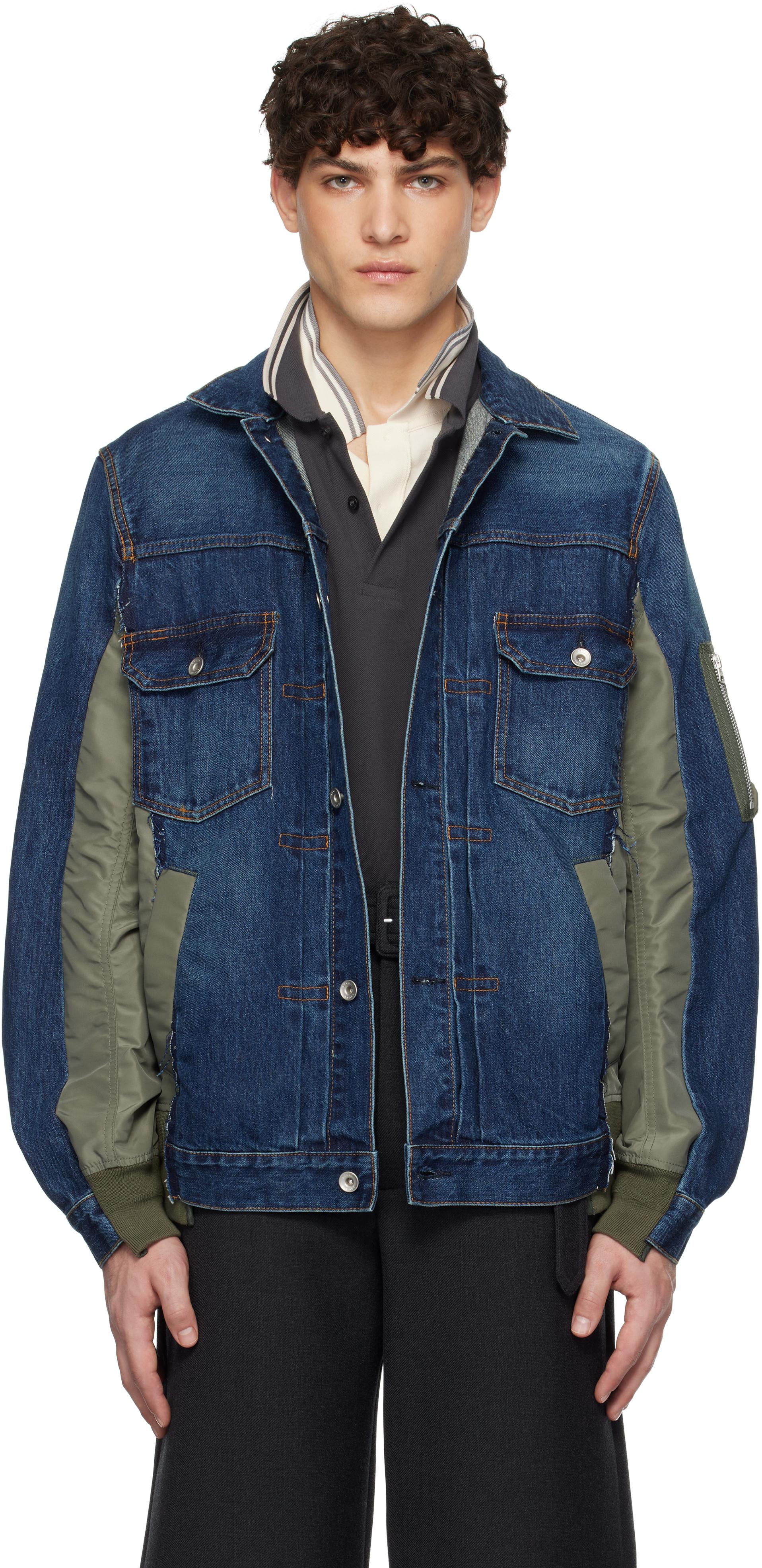 sacai ナイロンツイルデニムジャケット sacai ナイロンツイルデニムジャケット