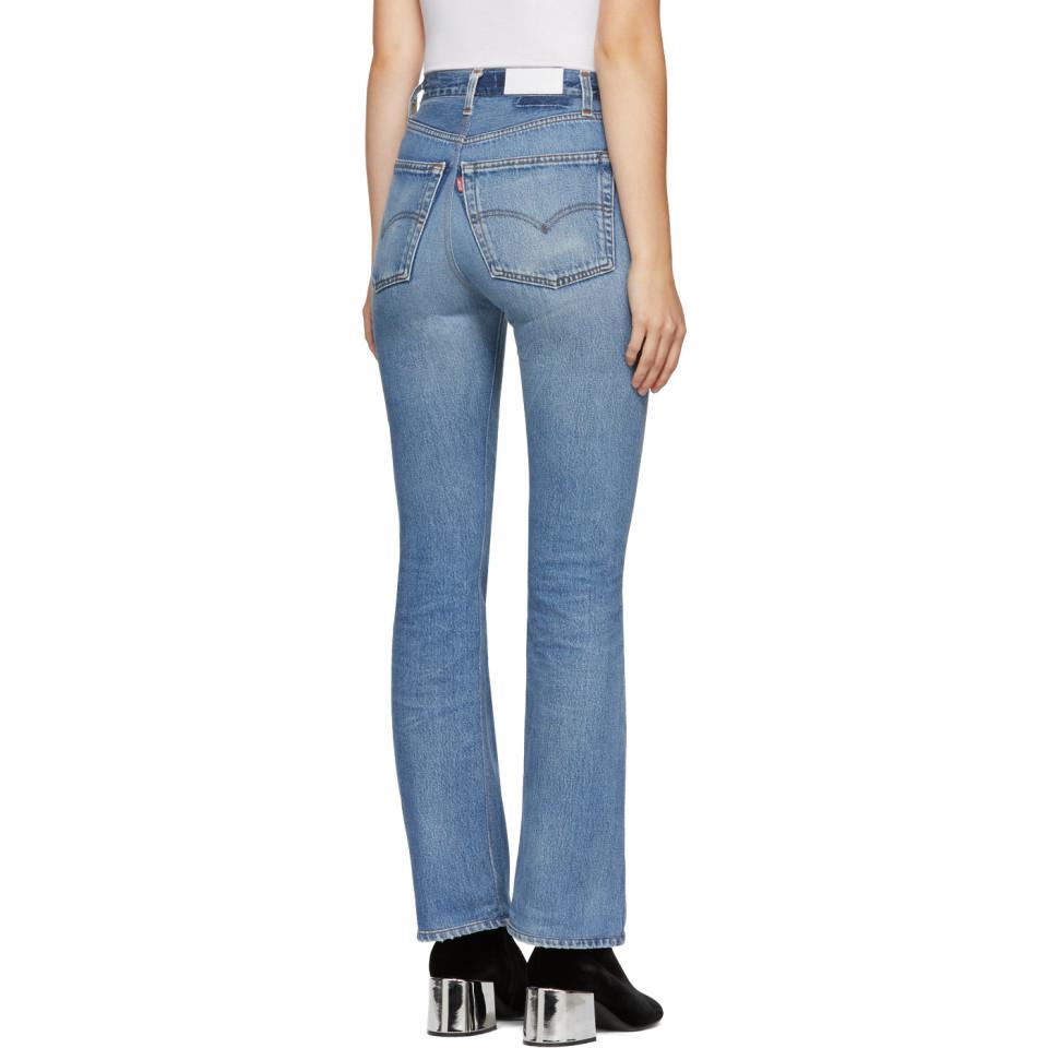 RE/DONE Denim Indigo Levis Edition High-rise Bootcut Jeans in Blue - Lyst