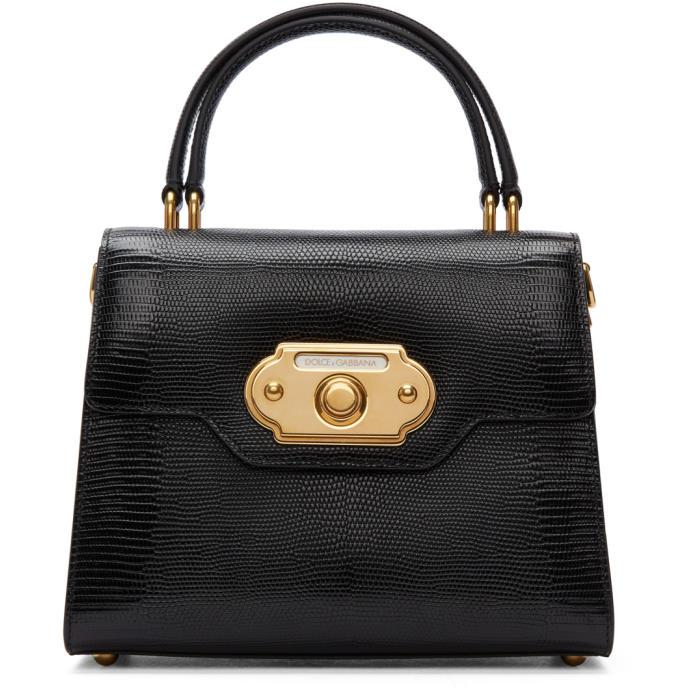 Dolce & Gabbana Leather Black Medium Welcome Bag - Lyst