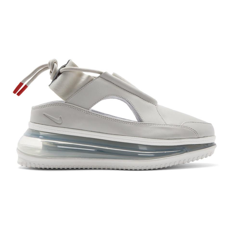 Nike Leather Grey Air Max 720 Flat Sandals in White | Lyst Canada