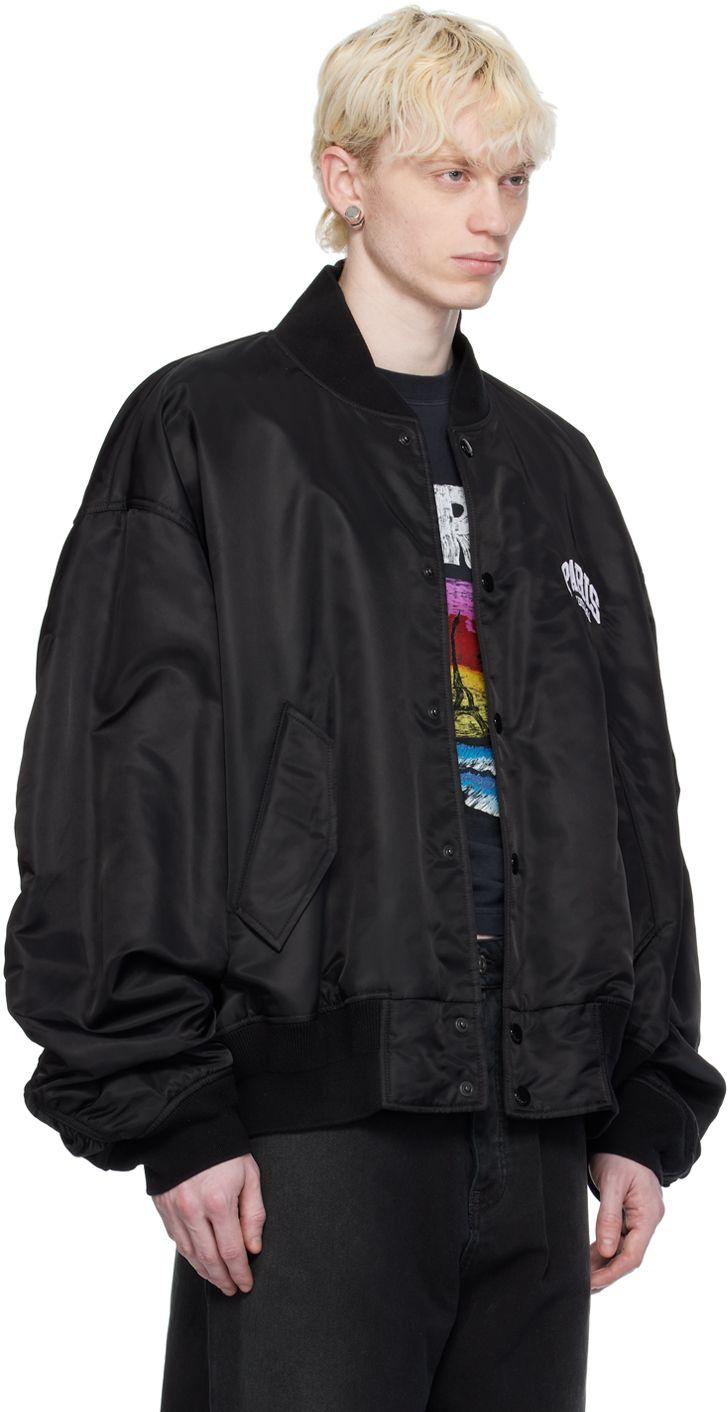 Balenciaga 'paris' Bomber Jacket in Black for Men | Lyst Balenciaga 'paris' Bomber Jacket in Black for Men | Lyst