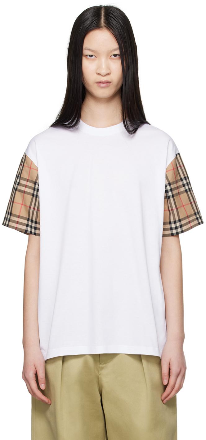 Burberry vintage check sleeve t shirt hot sale