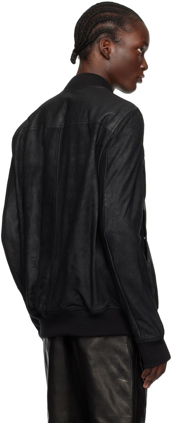 Rick Owens ブラックレザージャケット スタンドカラー