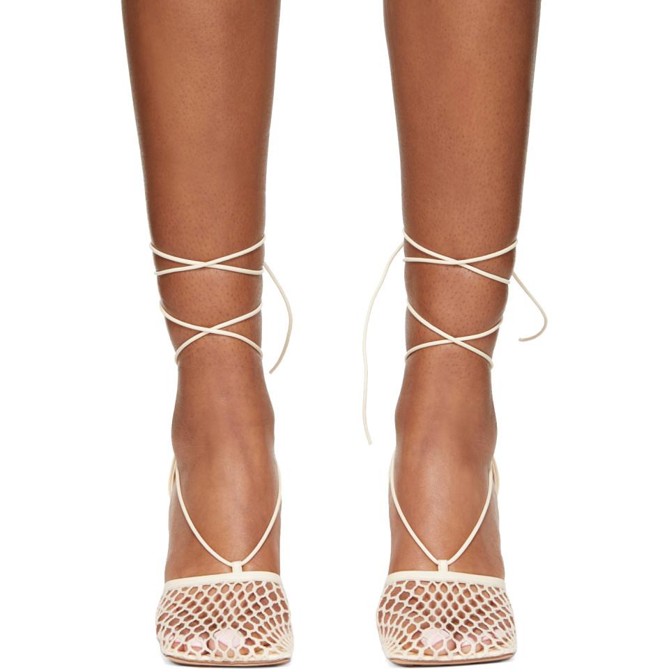 mesh bottega heels