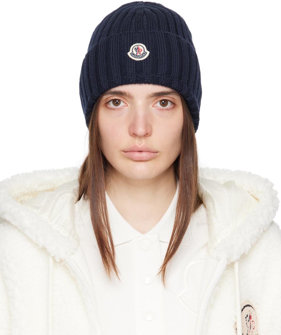 MONCLER ネイビー レディース　ニット帽 MONCLER ネイビー レディースニット帽