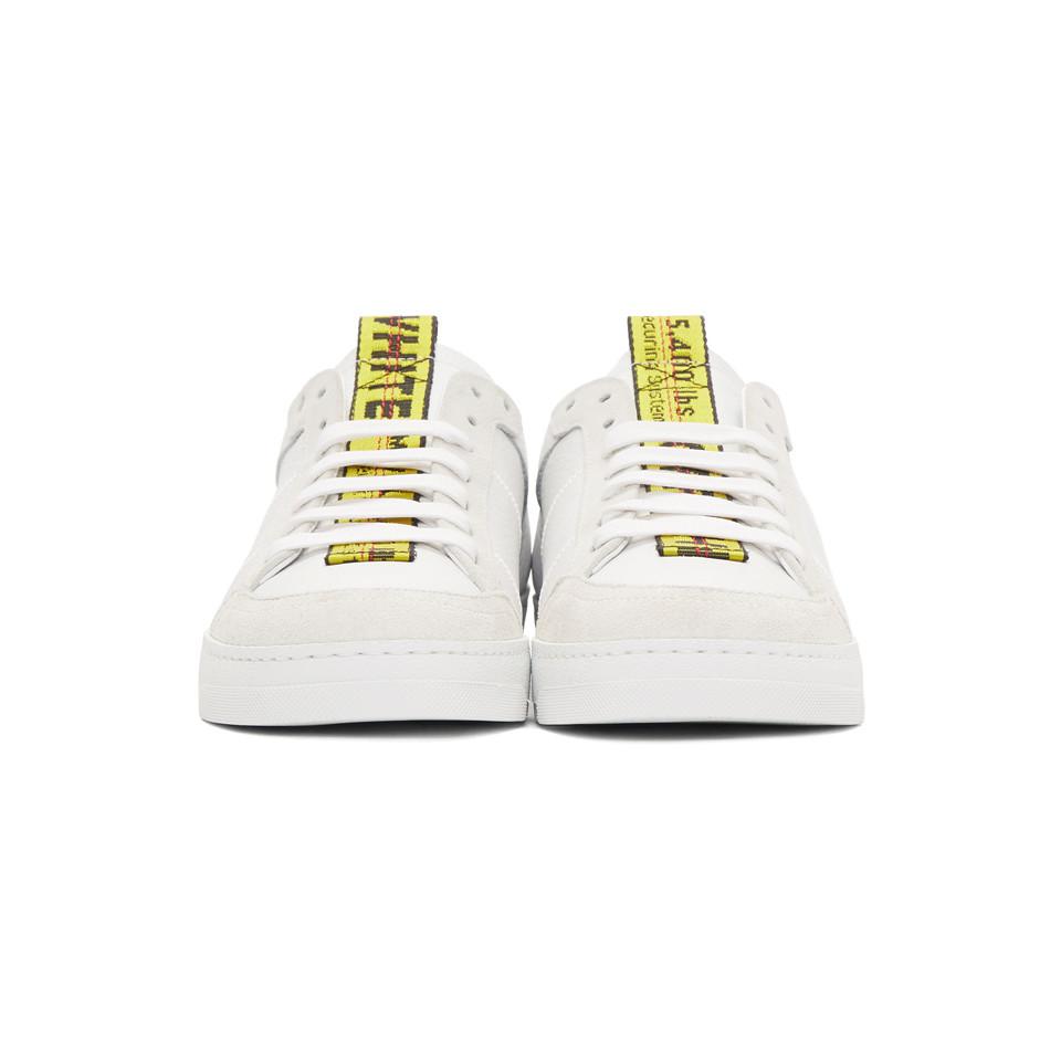 Off-White c/o Virgil Abloh Leather White Yellow Sneakers for Men - Lyst