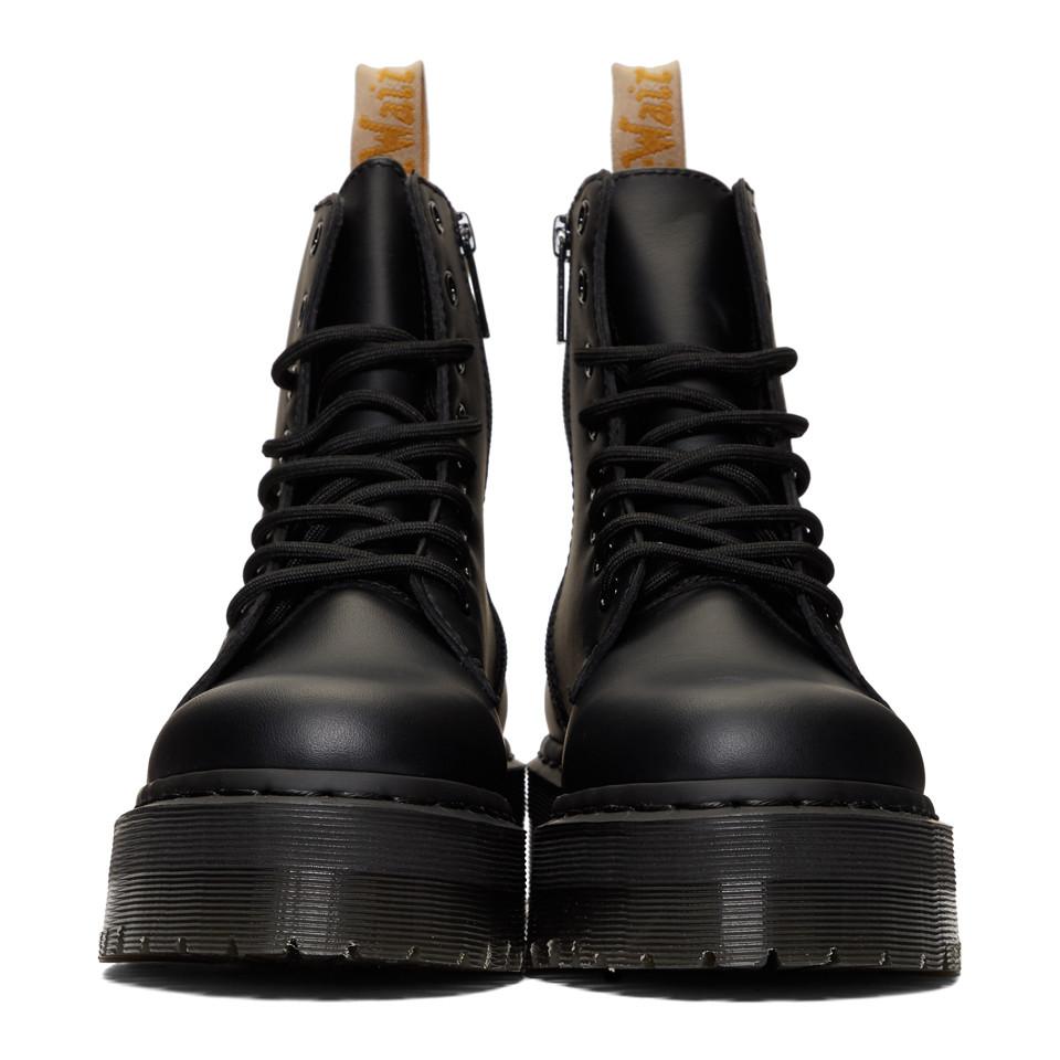 Dr. Martens Black Vegan Jadon Ii Mono Boots | Lyst