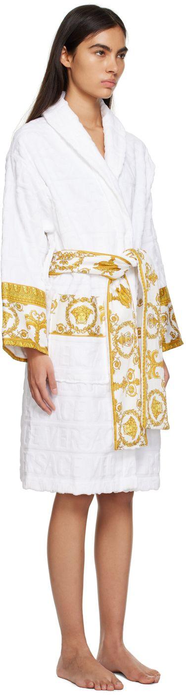 versace robe womens white