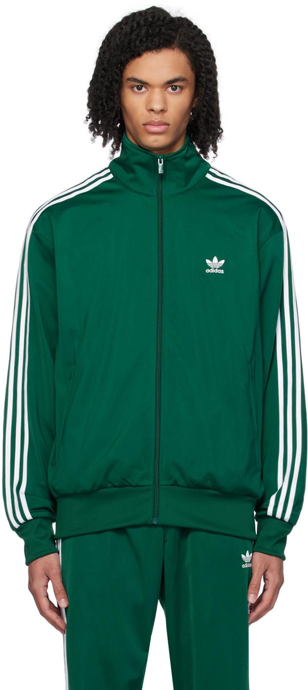 Adidas superstar track jacket green deals