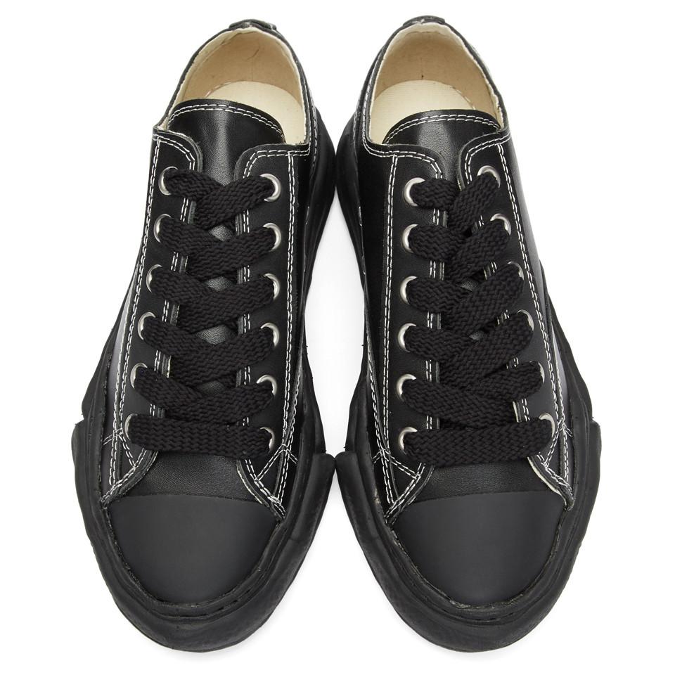 Miharayasuhiro Black Original Sole Leather Sneakers for Men - Lyst